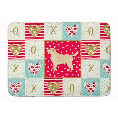 Carolines Treasures 19 x 27 in. Labrador Retriever Love Machine Washable Memory Foam Mat CK5939RUG